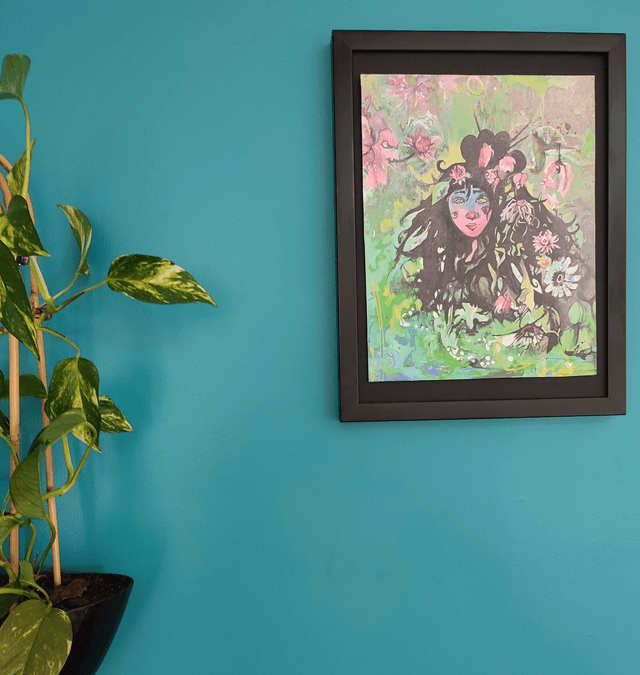 Tirage A3 "Fée des fleurs" sur papier d'art