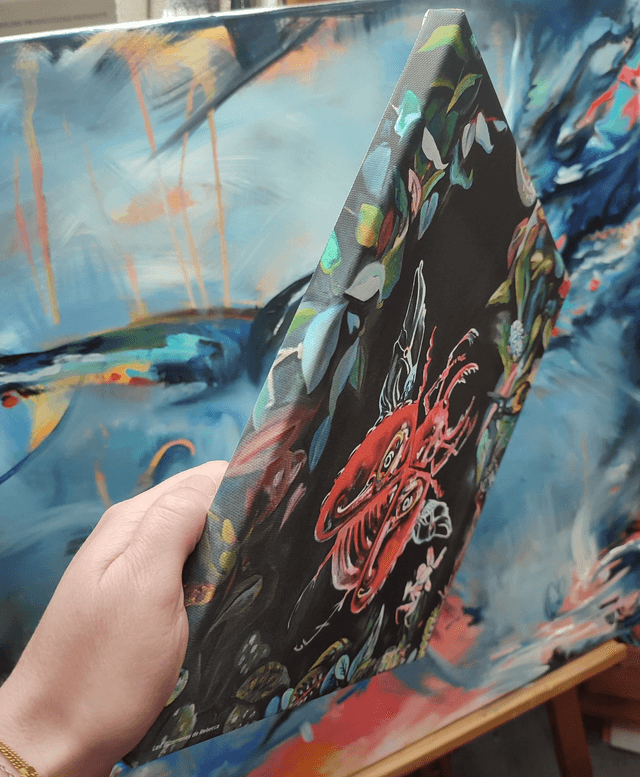 Impression sur toile 30*30cm "Scarabée"