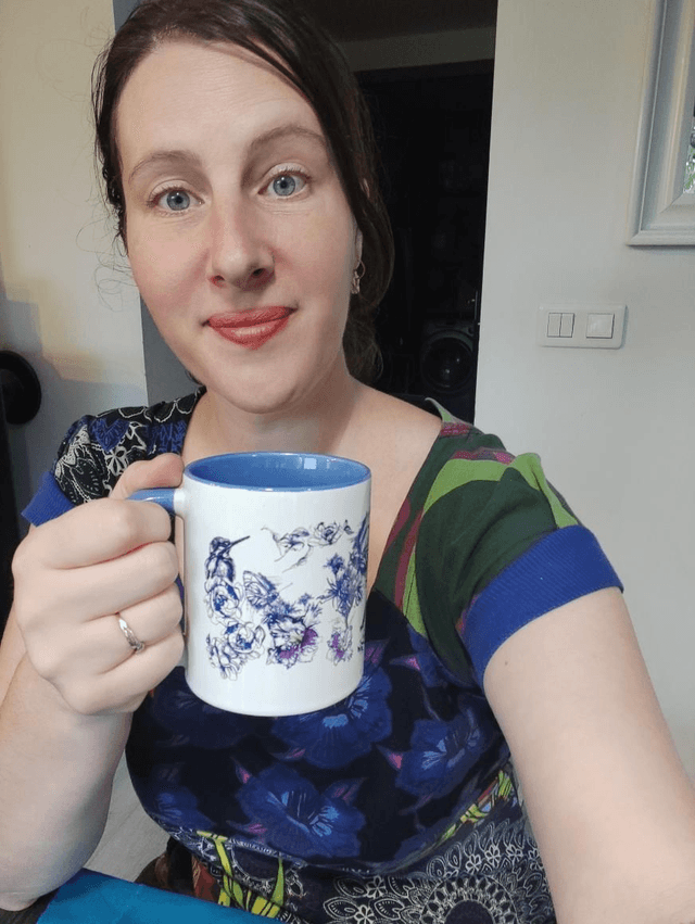 Tasse illustrée "florale bic"