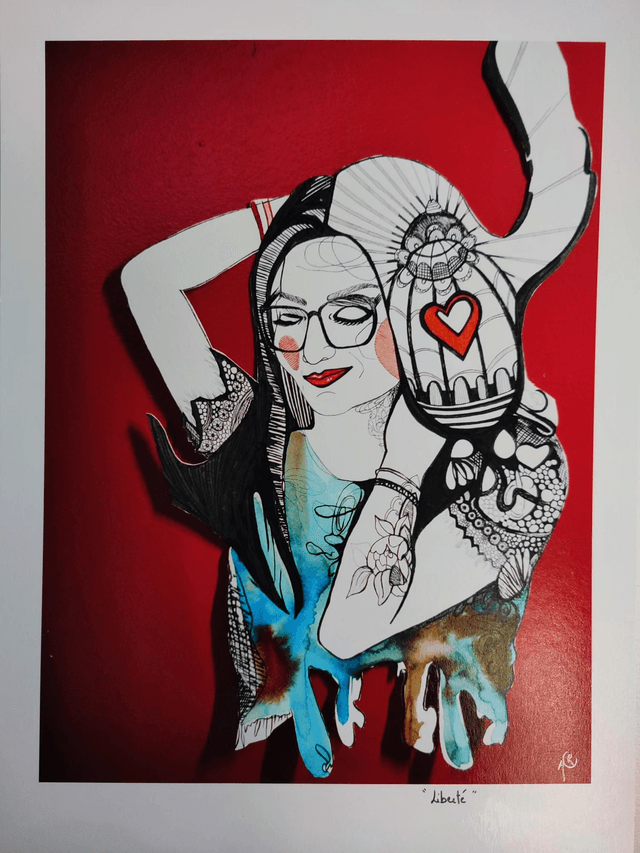 Tirage A4 "Liberté" sur papier d'art