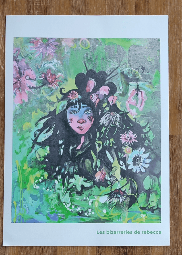 Tirage A3 "Fée des fleurs" sur papier d'art