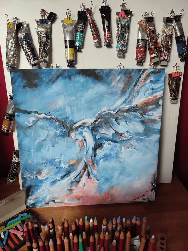 Impression sur toile 40*40cm &quot;Phénix&quot;